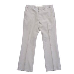 Vintage Levi's Panatela Pants Men's Size 36x31 Beige Micro-Check Trousers